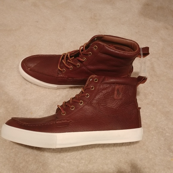 Polo Ralph Lauren Leather Hi Top Sneakers - Picture 4 of 6